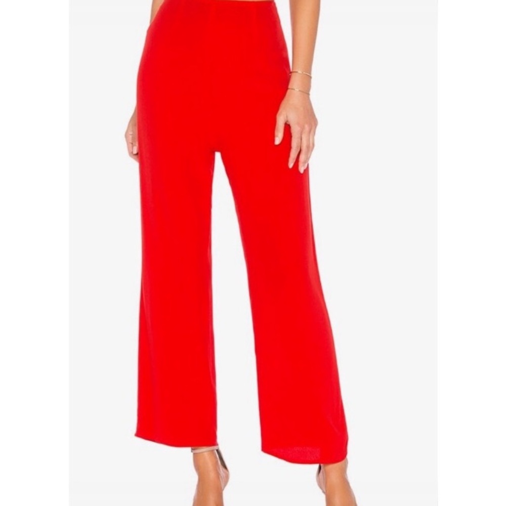Flynn Skye Red Wide Leg Pants High Waisted